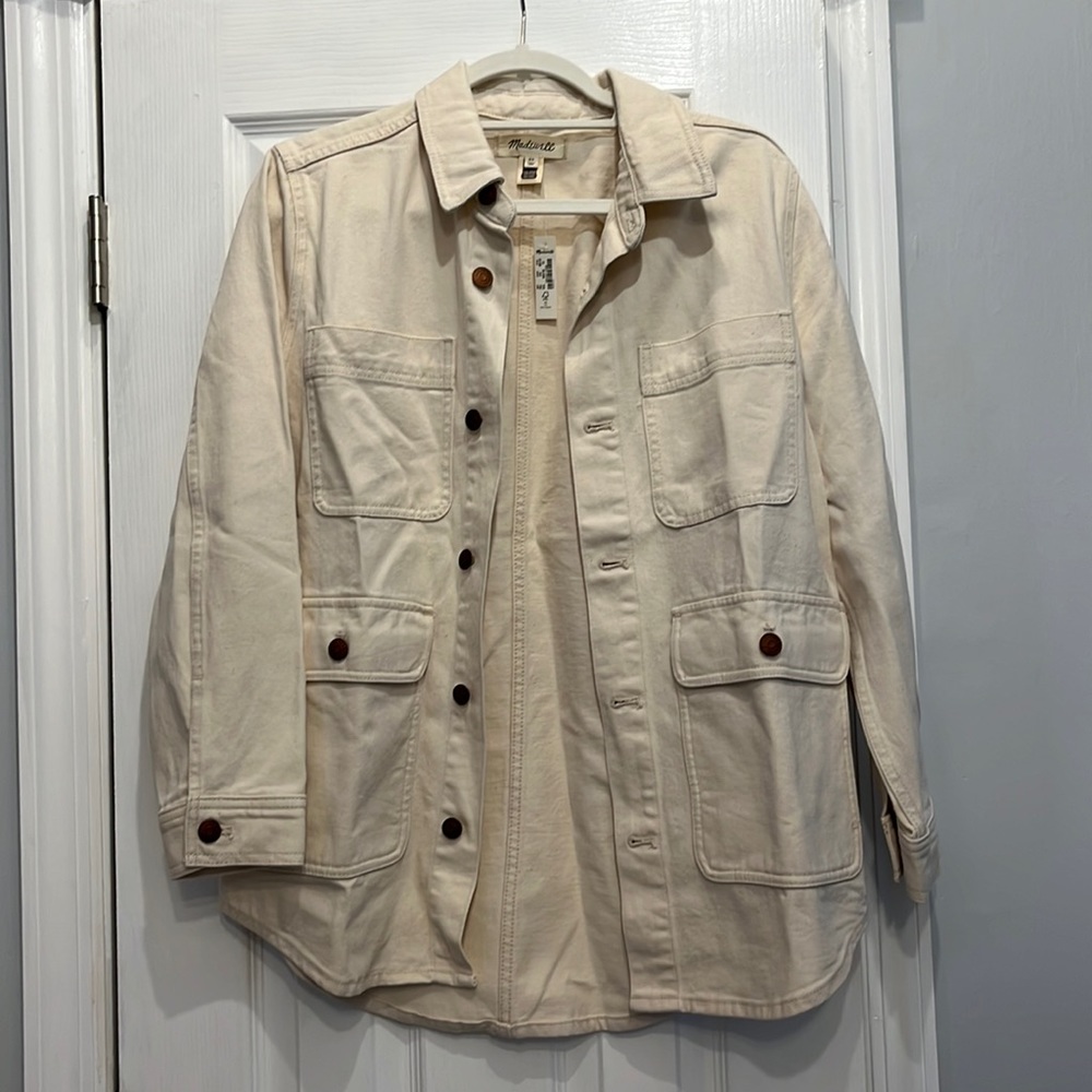 Madewell Cream/Tan Shacket NWT XS